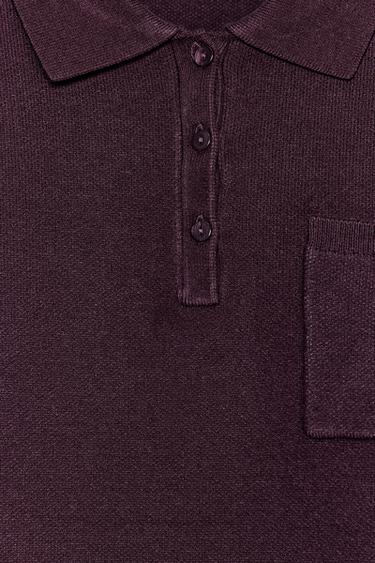 POLO NECK SWEATER WITH POCKET - Burgundy by Zara - Image 6