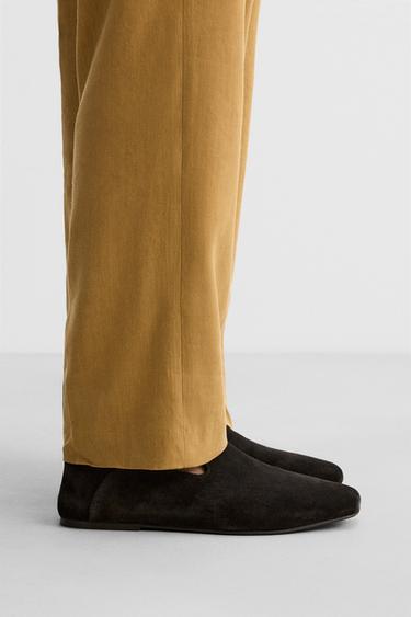 Zara LIMITED EDITION LEATHER LOAFERS - Black - Image 0
