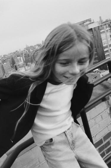 ДЖИНСЫ FLARE БЕЗ ПОЯСА — ГОЛУБОЙ от Zara