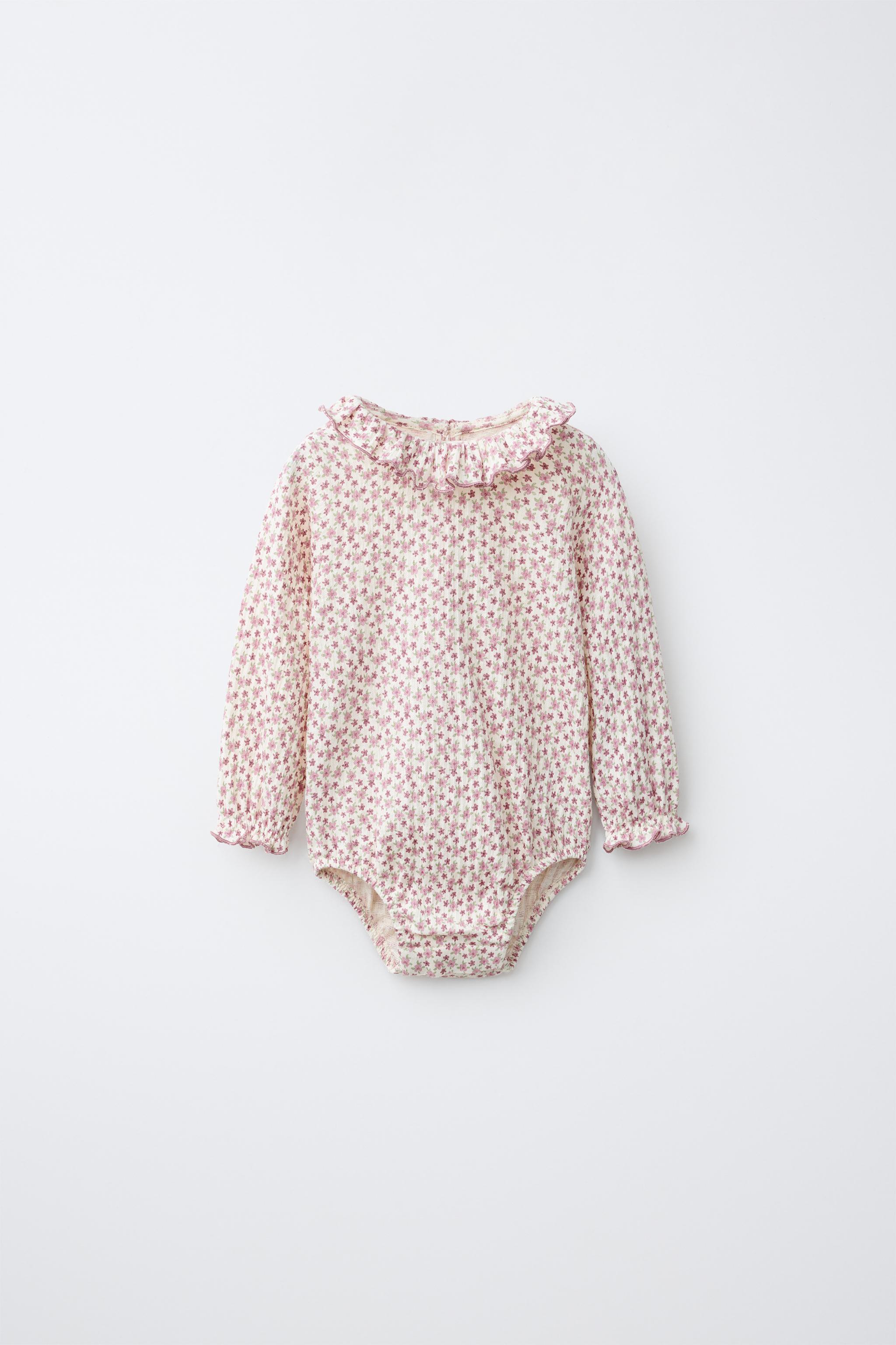 TEXTURED FLORAL PRINT BODYSUIT