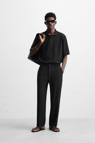 STRAIGHT-LEG TROUSERS - Black by Zara