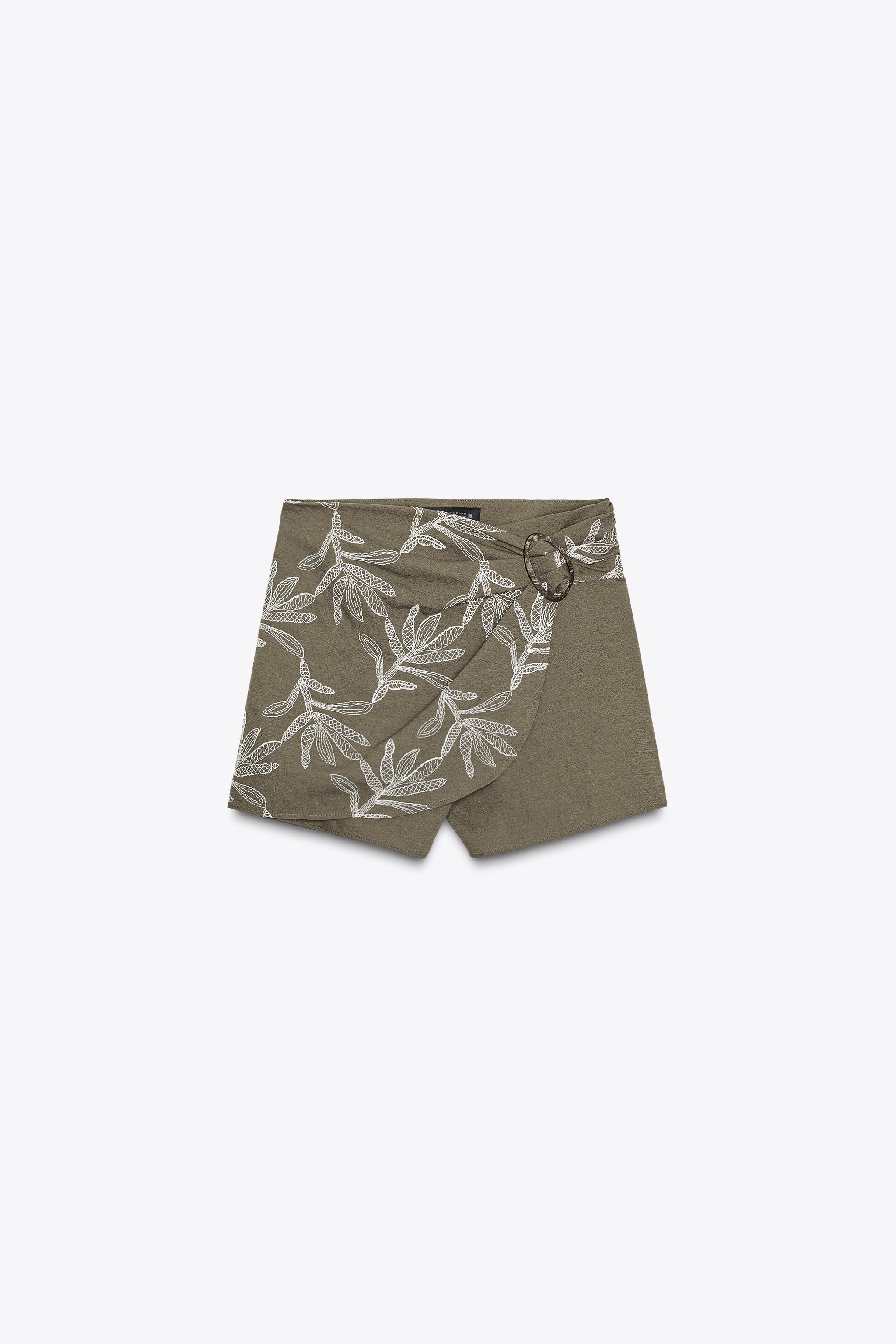 小物 ZARA ZW COLLECTION SATIN HALTER TOP - Petrol blue | ZARA United