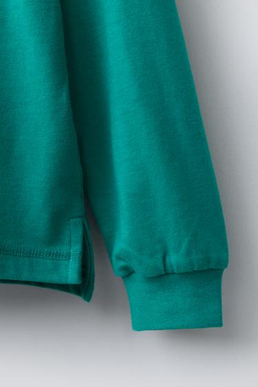 T-SHIRT IMPRIMÉ EN RELIEF - Vert de Zara - Image 3