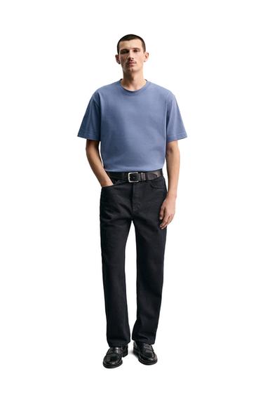 CAMISETA HEAVYWEIGHT MANGA CORTA - Petróleo de Zara