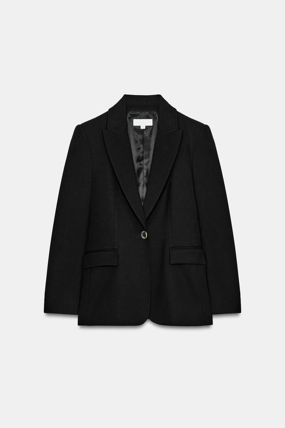 VESTE AJUSTÉE À ÉPAULETTES - Noir de Zara - Image 6