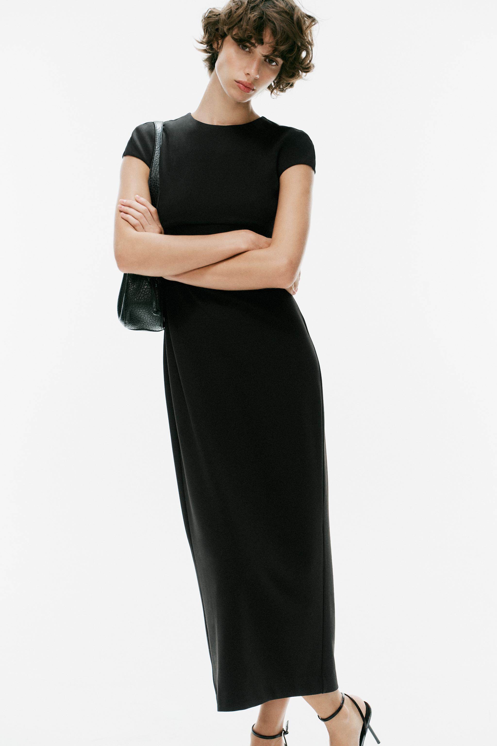 Женские платья Zara SHORT SLEEVE MIDI DRESS — фото 3