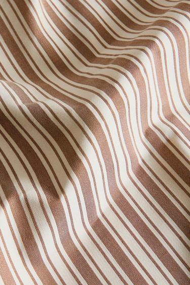 STRIPED JACQUARD NAPKIN (PACK OF 2) - Toffee by Zara - Image 3