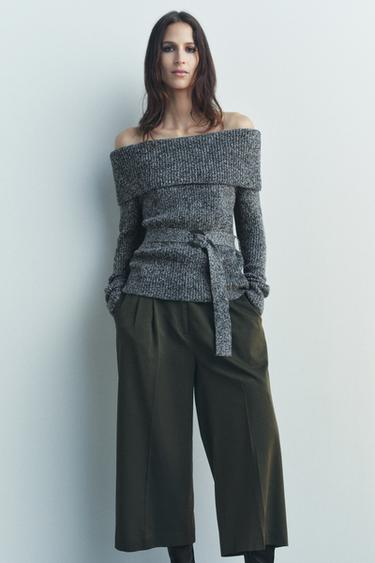 BERMUDA LARGA PINZAS ZW COLLECTION - Khaki de Zara