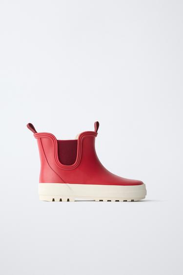 STRETCH WELLINGTON BOOTS - Red by Zara