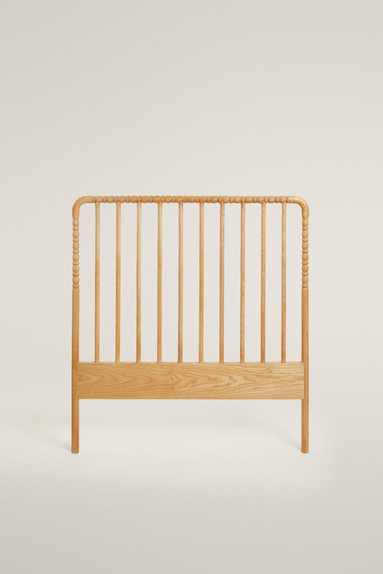 WOODEN HEADBOARD — Light beige