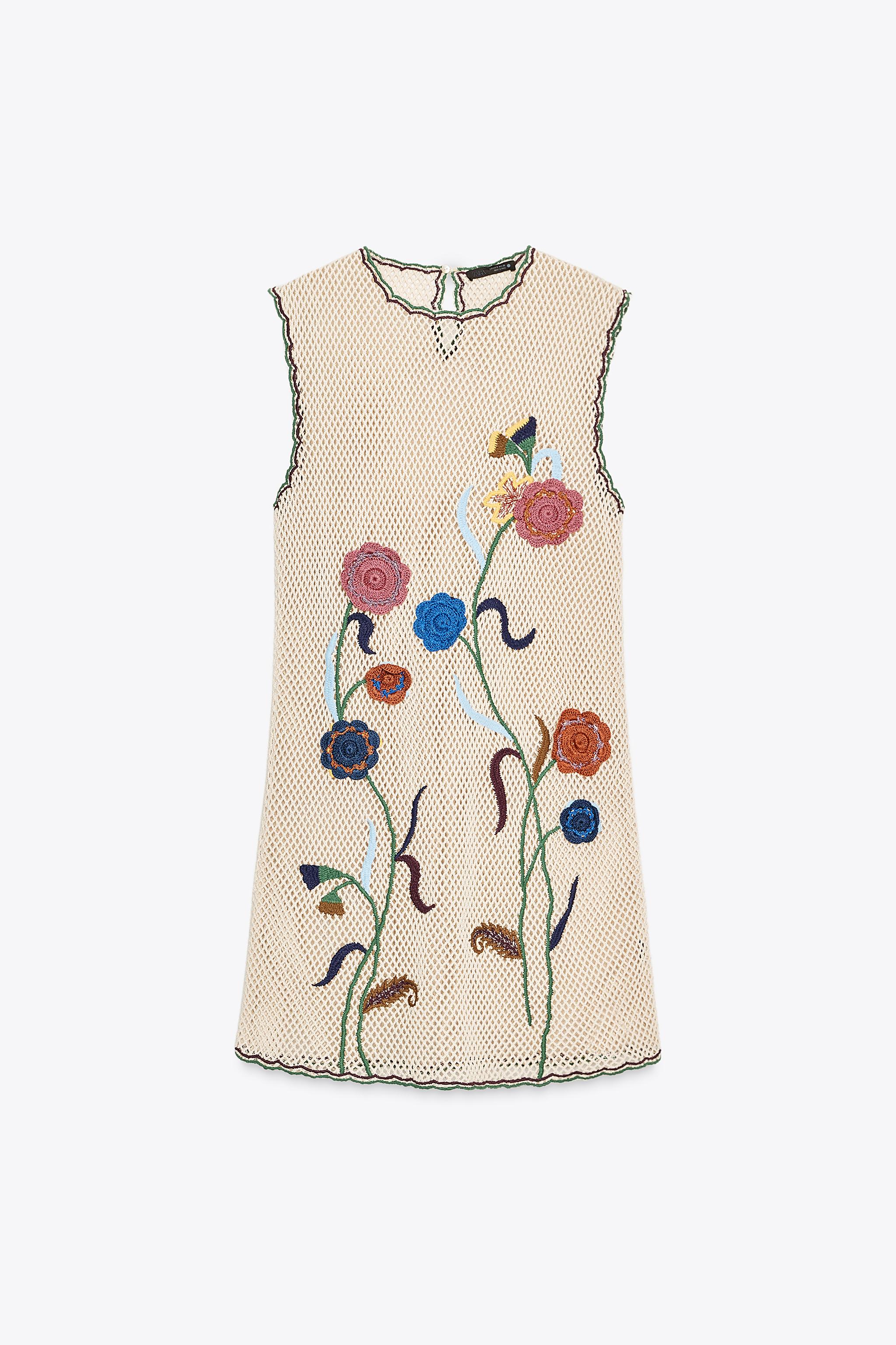 ROBE CROCHET BRODERIES FLEURS ZW COLLECTION