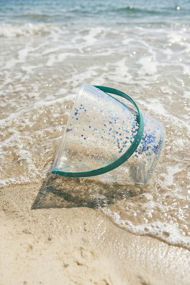 Zara KIDS’ GLITTERY BEACH BUCKET TOY - 透明