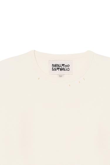 INSIDE-OUT WASHED-EFFECT T-SHIRT - Butter by Zara - Image 3