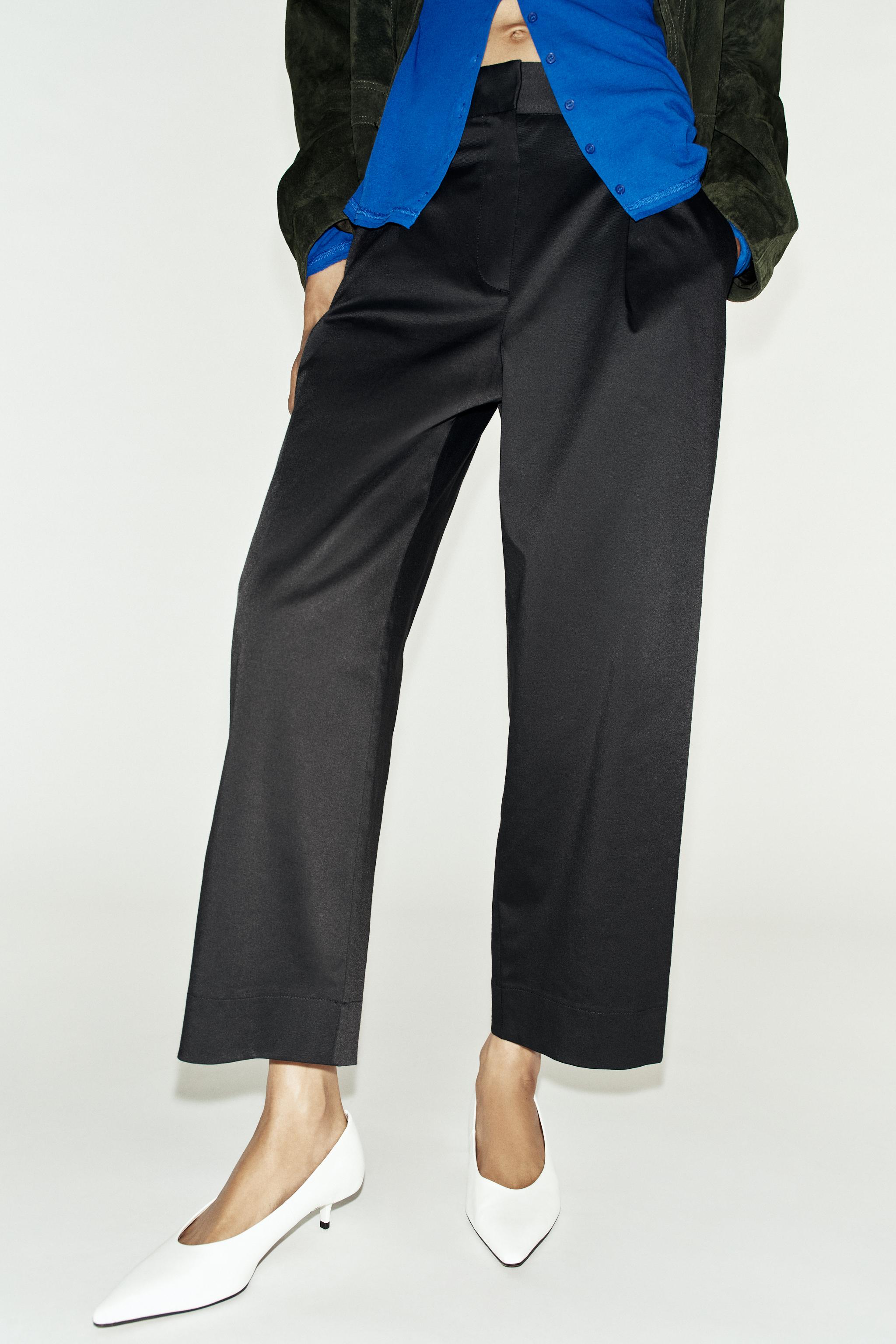 Женские брюки Zara WAIST TAB TROUSERS — фото 2
