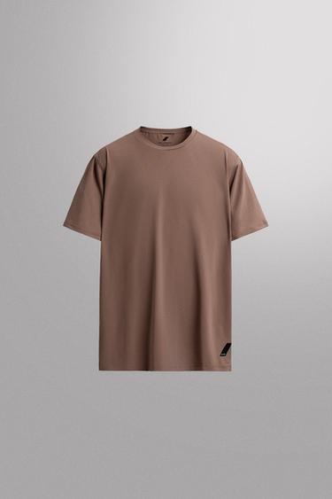Zara BASIC TECHNICAL T-SHIRT - Chalk pink