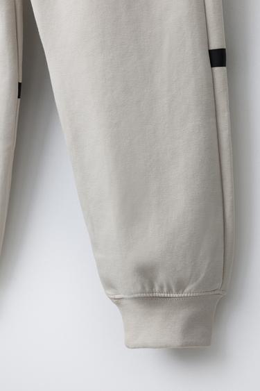 SPORTY INTERLOCK JOGGING TROUSERS - Ecru by Zara - Image 3