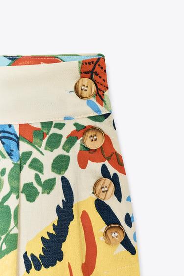 TROPICAL PRINT LAYERED MIDI SKIRT - Multicoloured by Zara - Image 6