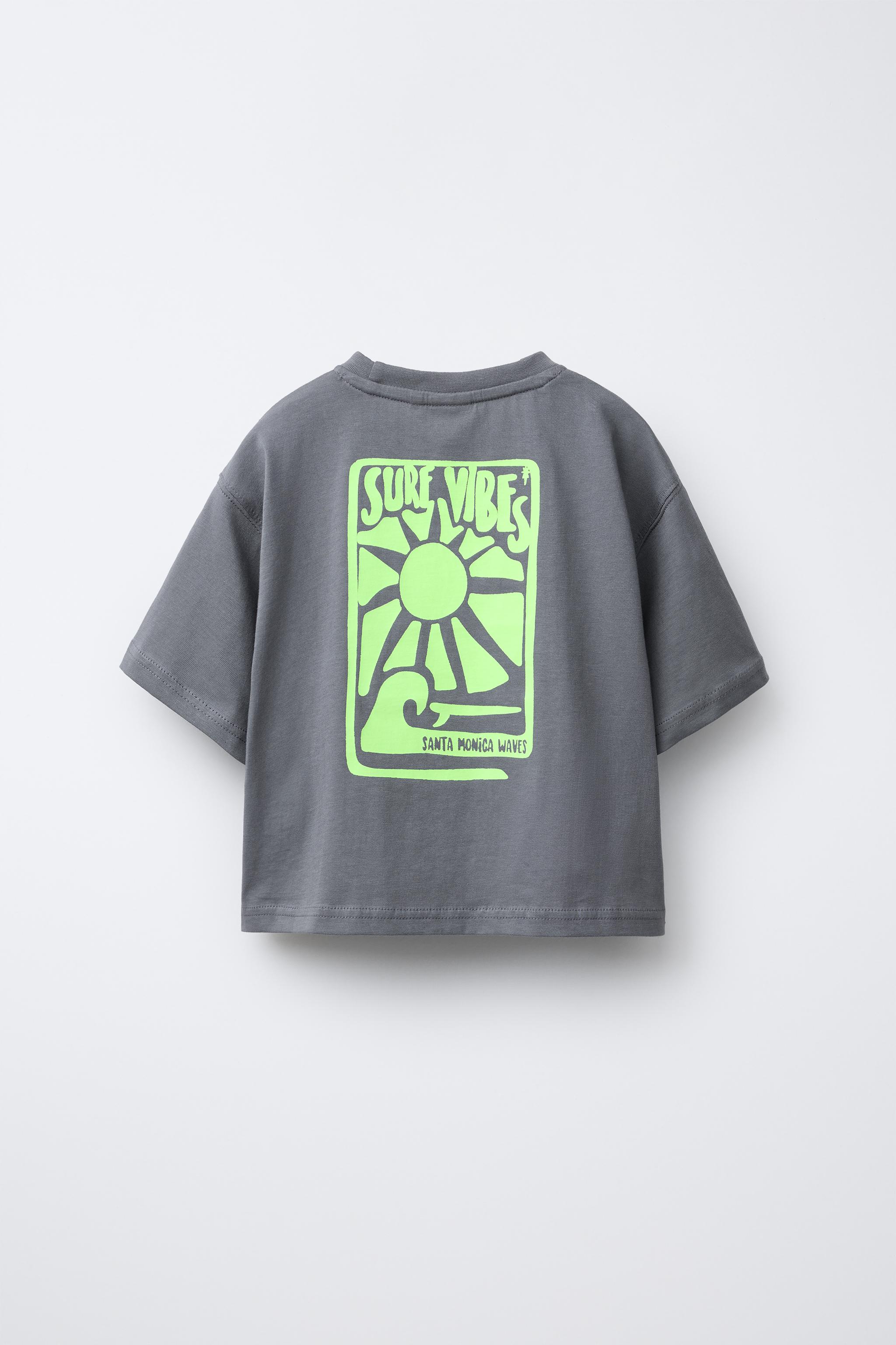 PRINTED T-SHIRT AND BERMUDA SET - Lime green | ZARA United