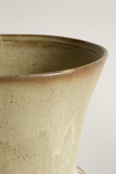 DECORATIVE CERAMIC VASE — Ecru 2