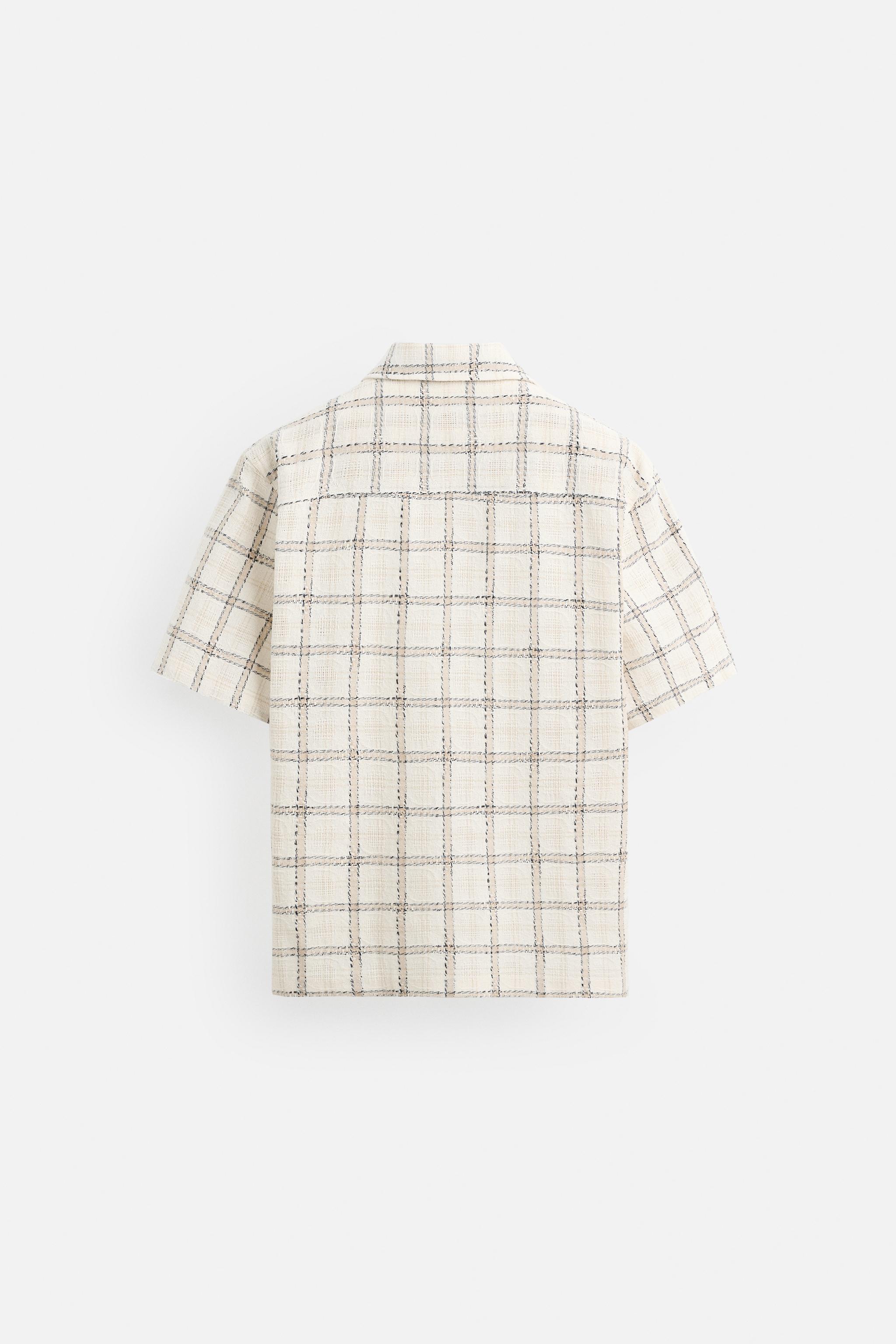 【ZARA】テクスチャー チェックシャツ | 4623/375/712 テクスチャー チェックシャツ - エクリュ | ZARA Japan / 日本