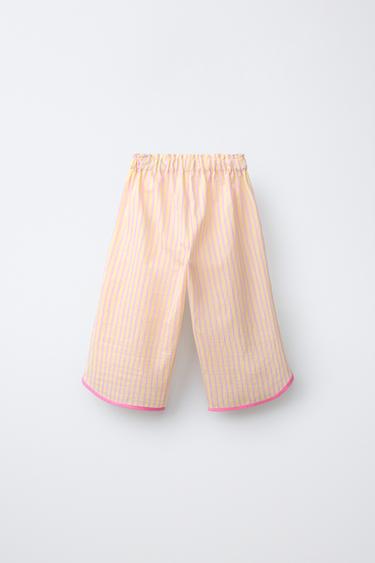 PANTALON À RAYURES - Jaune de Zara - Image 1