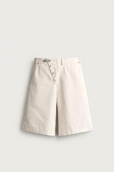 BAGGY FIT FIREMAN CLASP SHORTS — Beige 1