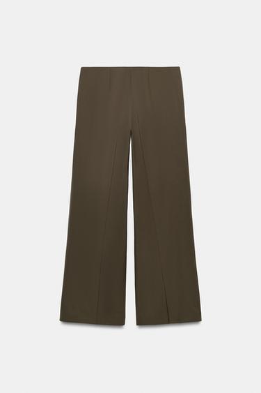 PANTALON STYLE PYJAMA FLUIDE ZW COLLECTION - Marron / Taupe de Zara - Image 3