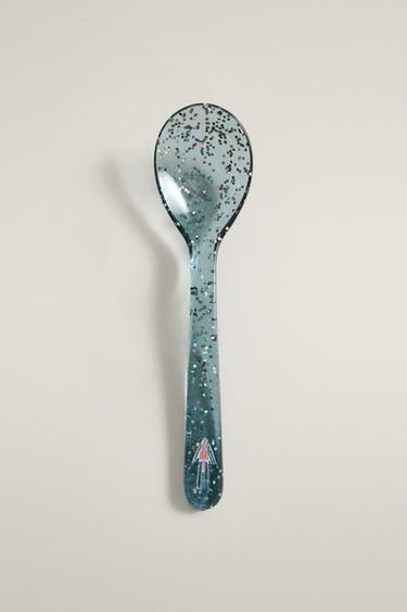 CHILDREN'S GLITTER TRITAN™ SPOON WITH STARS - Blue by Zara