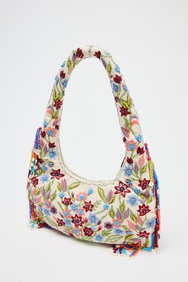SAC OVALE BRODÉ FLEURS - Multicolore de Zara - Image 2