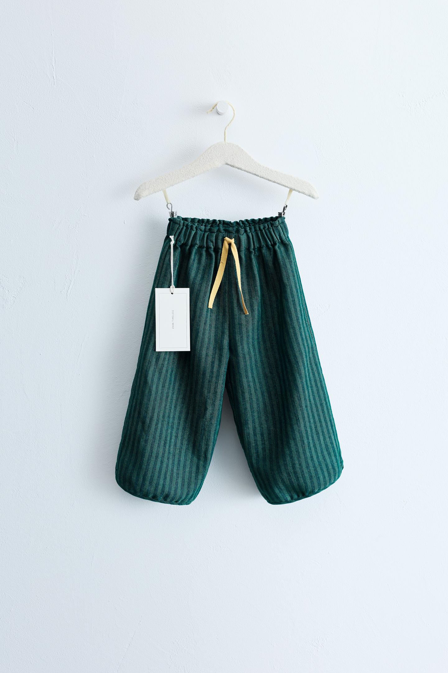 Детские брюки Zara Timeless - Striped Balloon, цвет: Зелёный