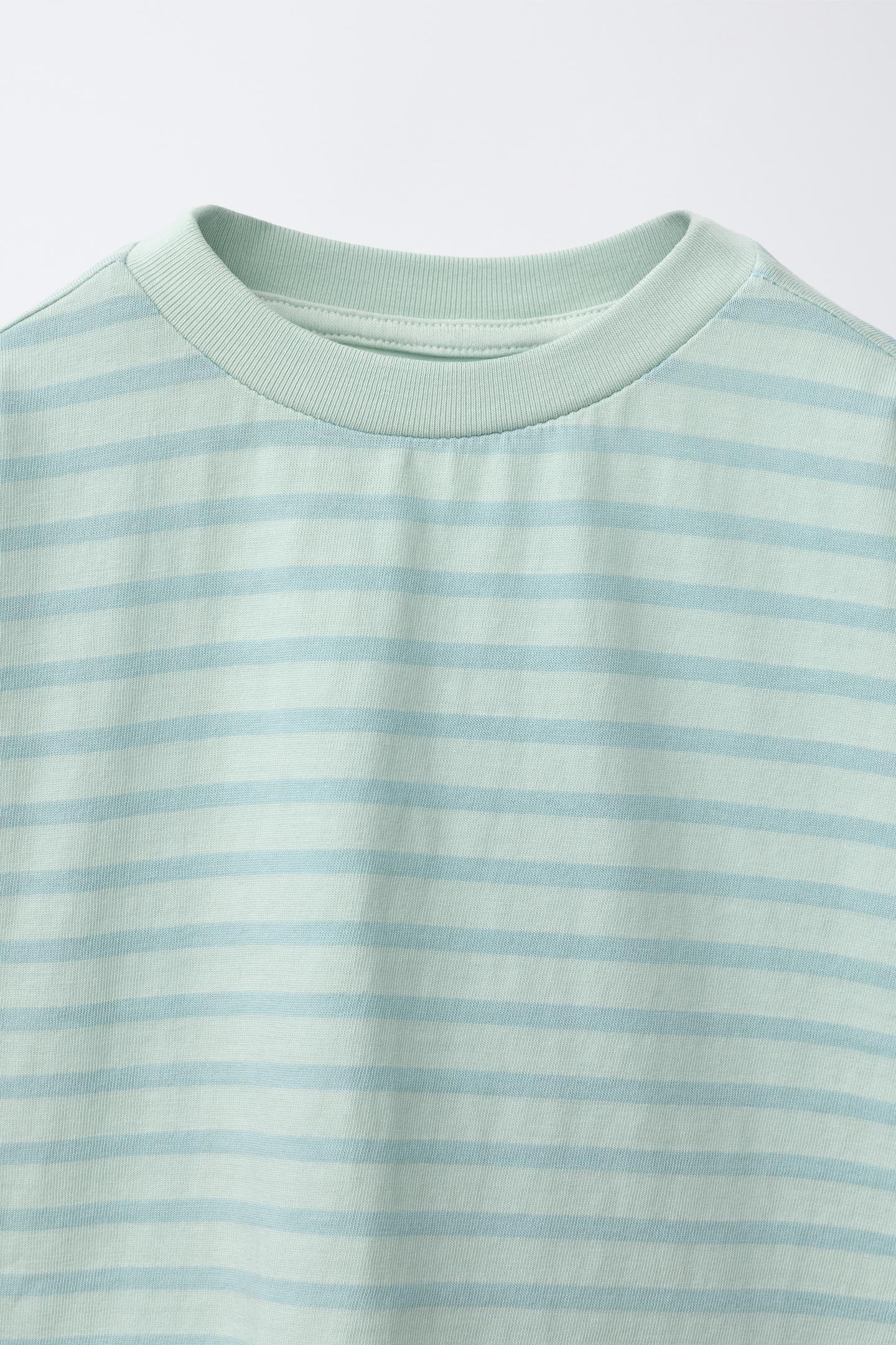 Детская футболка Zara Striped, цвет: Синий / Белый — фото 4