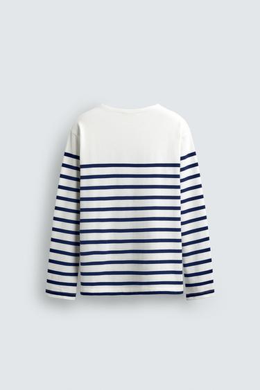 JACQUARD STRIPED RELAXED FIT T-SHIRT - striped by Zara - Image 7
