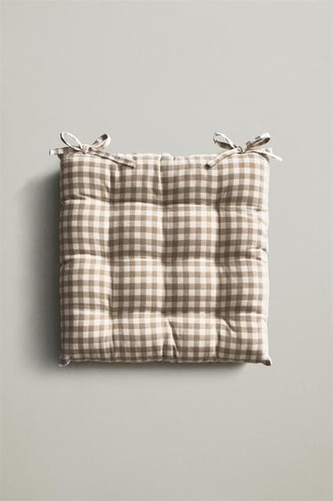 Zara DYED THREAD CHAIR CUSHION - Beige