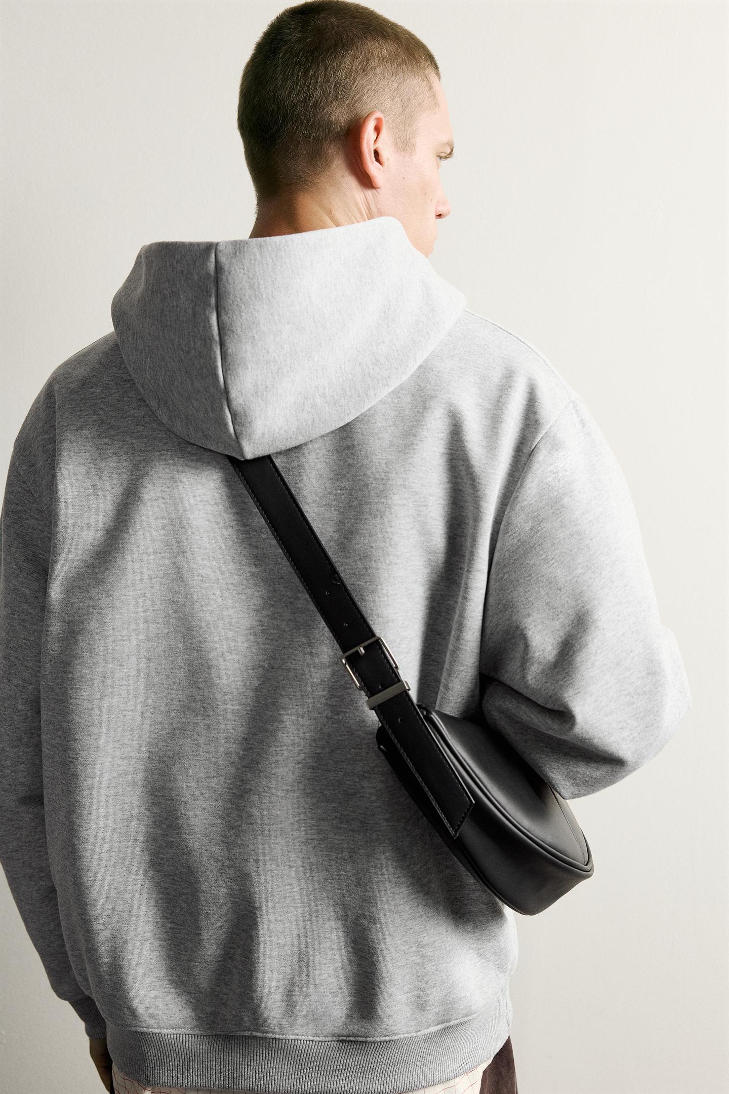 Мужская сумка Zara Buckle Shoulder, цвет: Чёрный