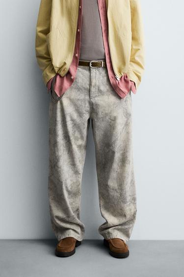 PANTALÓN RELAXED FIT ESTAMPADO ABSTRACTO - Estampado de Zara