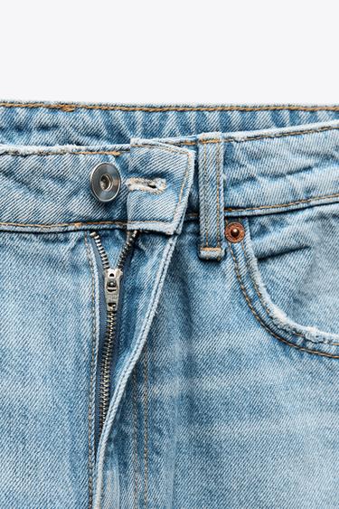 TRF RIPPED MID-RISE BAGGY JEANS - Light blue by Zara - Image 8