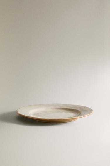 ASSIETTE PLATE GRÈS BORD IRRÉGULIER - Crème de Zara - Image 1