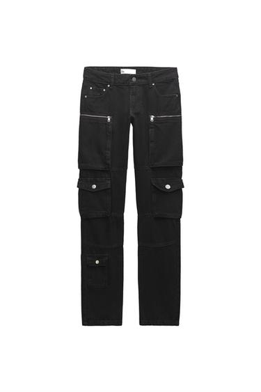 ZW COLLECTION SLIM FIT MID-RISE CARGO JEANS