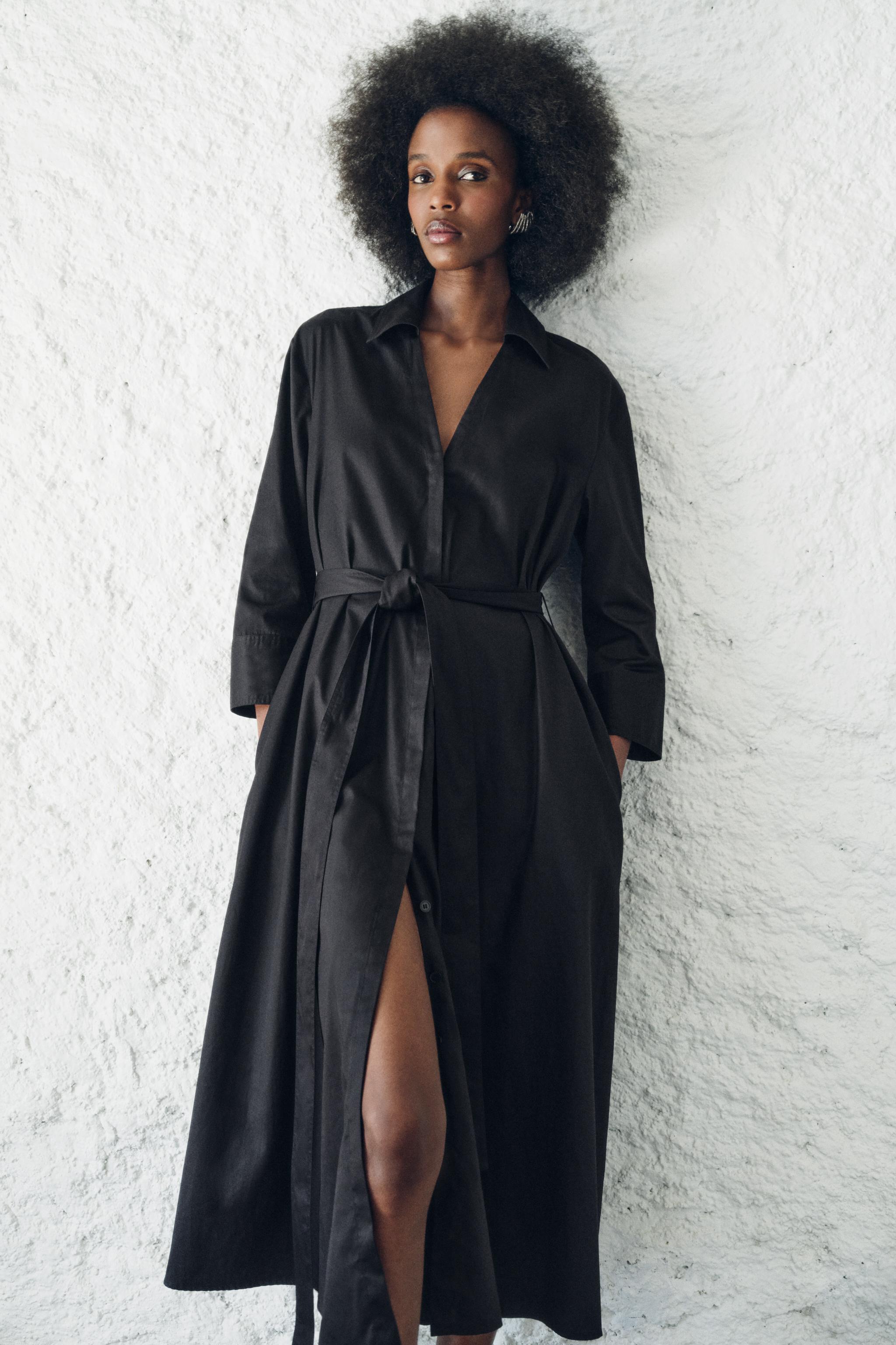 Oversized shirt dress zara online