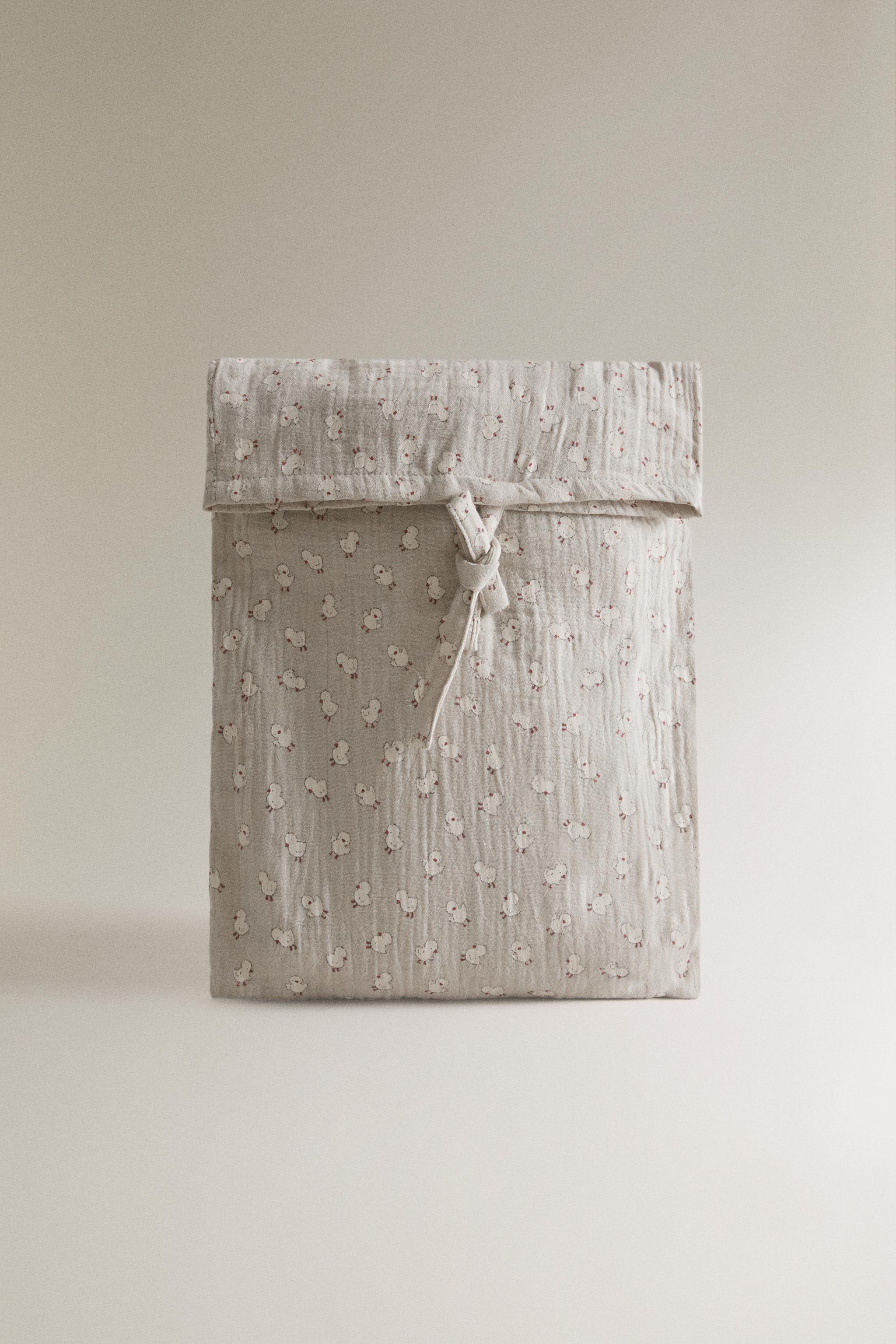 ENSEMBLE DRAPS BÉBÉ COTON GAZE POUSSINS