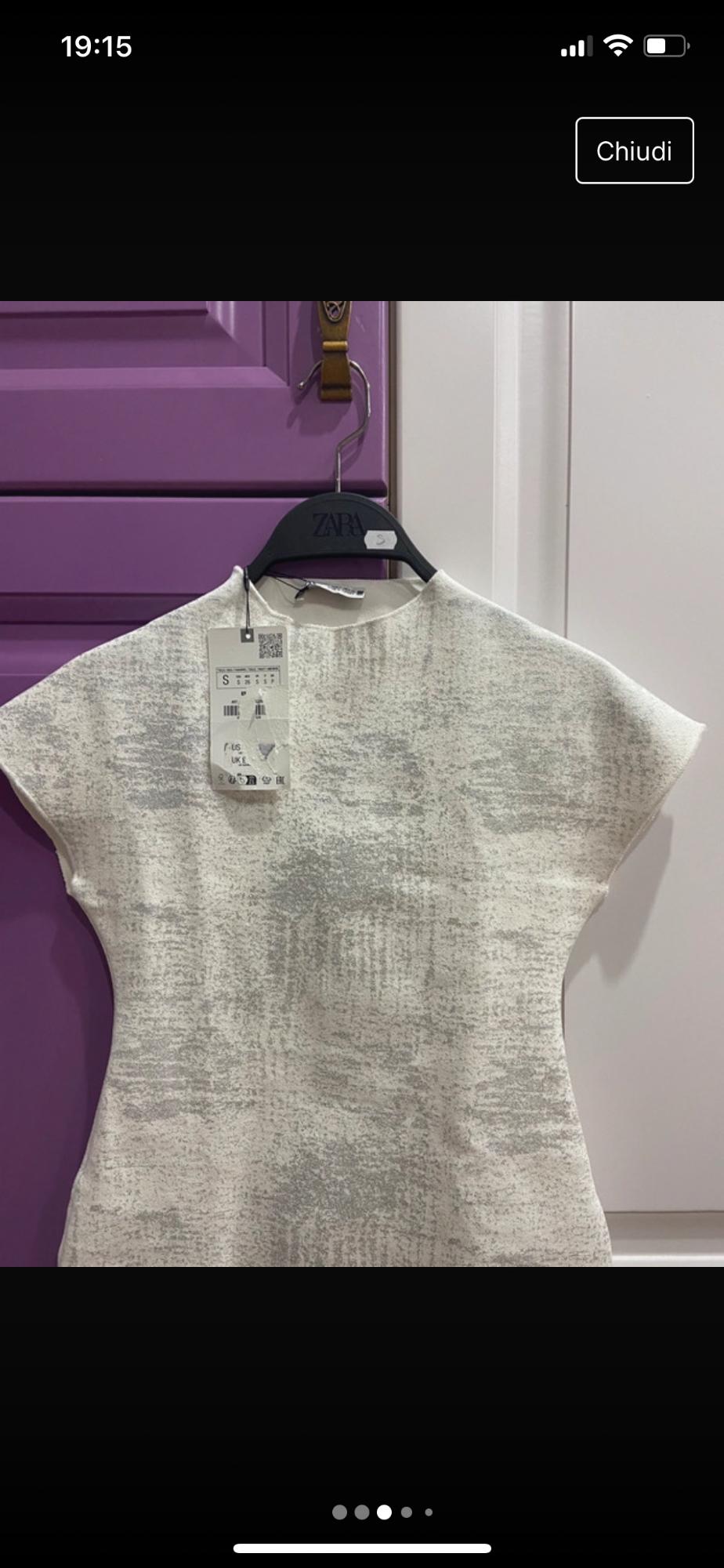 SHORT STRETCH KNIT METALLIC DRESS - Image 2
