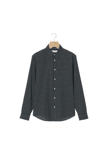 CAMISA CUADROS CON LANA ORIGINS - Multicolor de Zara