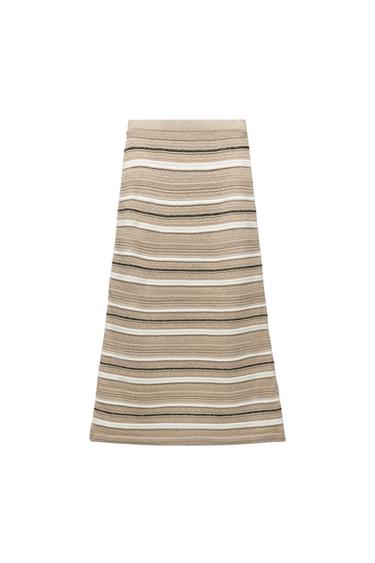 STRIPED KNIT SKIRT