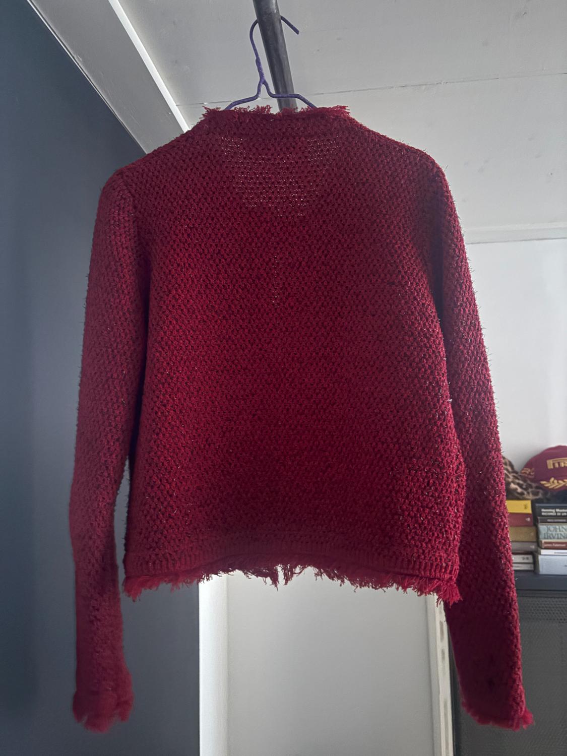 CARDIGAN WITH A FRAYED FINISH - Image 2