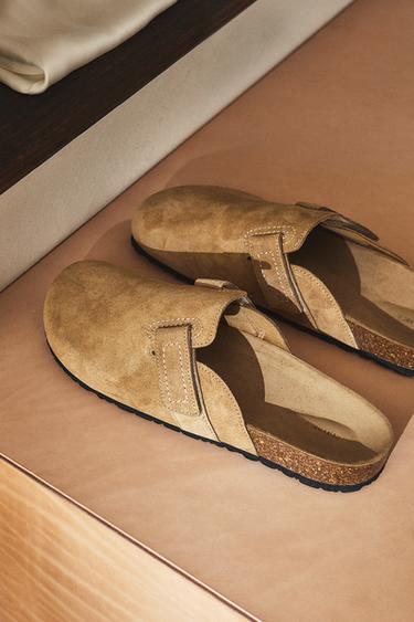 SABOTS CUIR SURPIQÛRES - Beige de Zara - Image 5