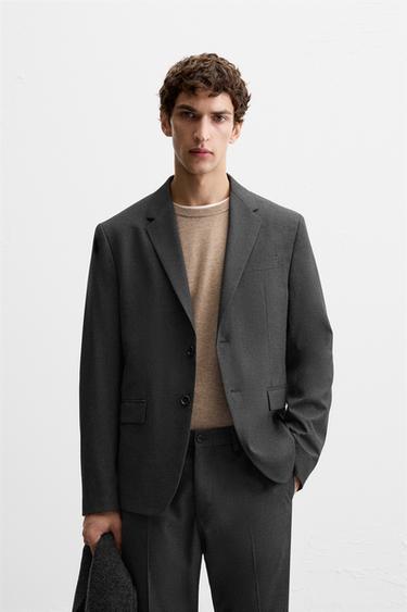 BLAZER DE TERNO COMFORT - Gris Antracita da Zara