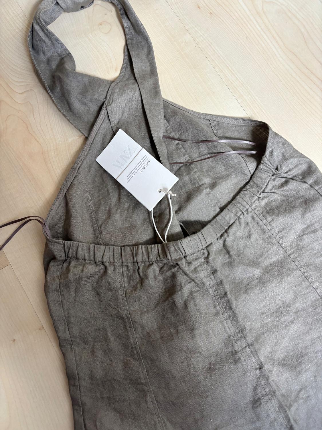 ZW COLLECTION 100% LINEN HALTER WAISTCOAT TOP - Image 7