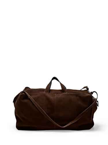 Bolso maxi duffle piel ante - Marrón de Zara