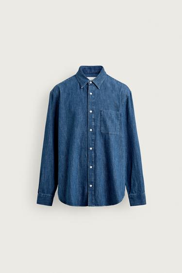 SELVEDGE DENIM SHIRT - Blue by Zara