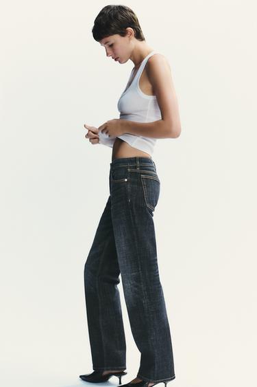 JEAN TRF DROIT TAILLE BASSE - Bleu marine de Zara - Image 3